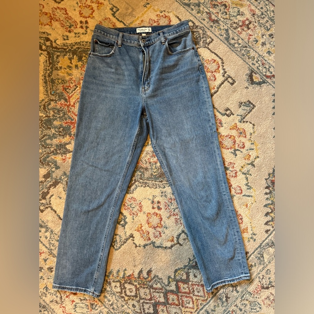Abercrombie ankle straight ultra high rise